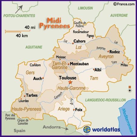 зураг Toulouse болон эргэн тойрны газар