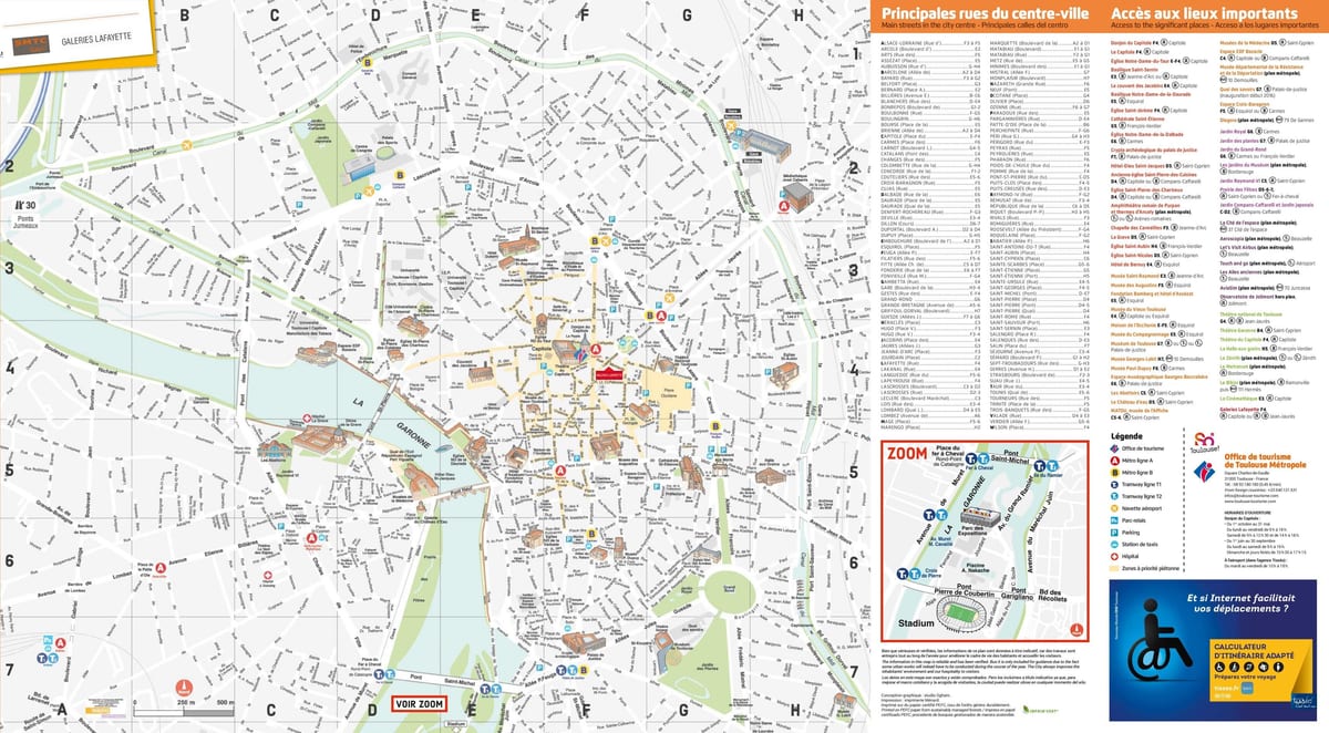 Toulouse хөшөө газрын зураг
